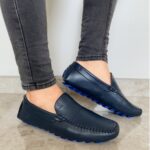 MOCASIN SERRUCHO AZUL GUANTE