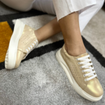ZAPATILLA DAMA DORADO GLITTER